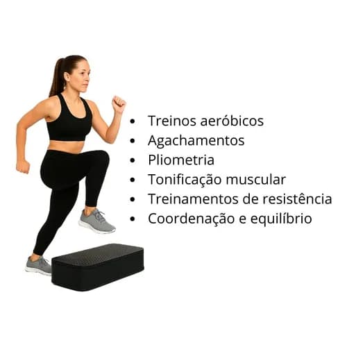 STEP ACADEMIA FISIOTERAPIA PARA CASA EM EVA REFORÇADO  60x30x10 - CORES CONFORME DISPONIBILIAD