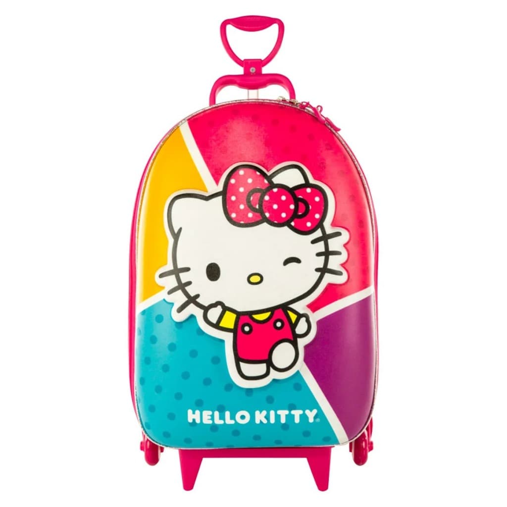 Mala Mochila 3D de rodinha Hello Kitty Infantil Maxtoy Diplomata