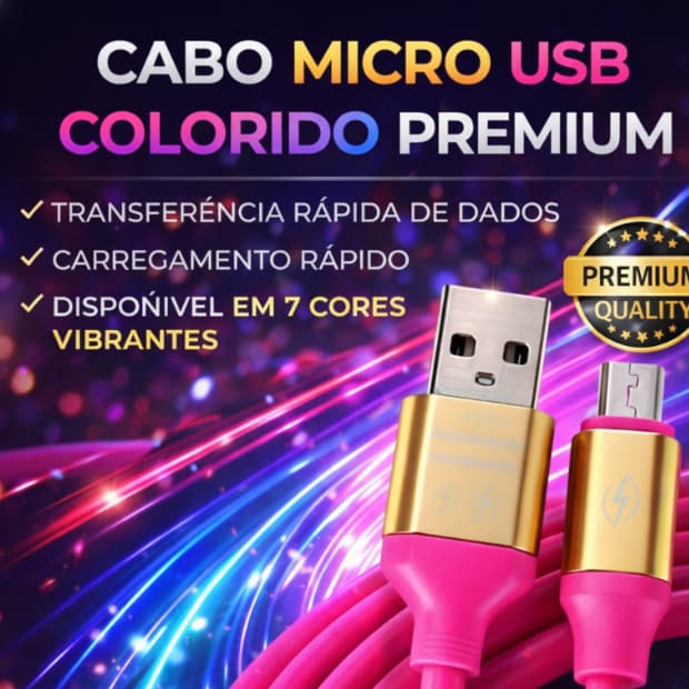 Cabo USB Turbo e Transmissão de Dados Rápidos