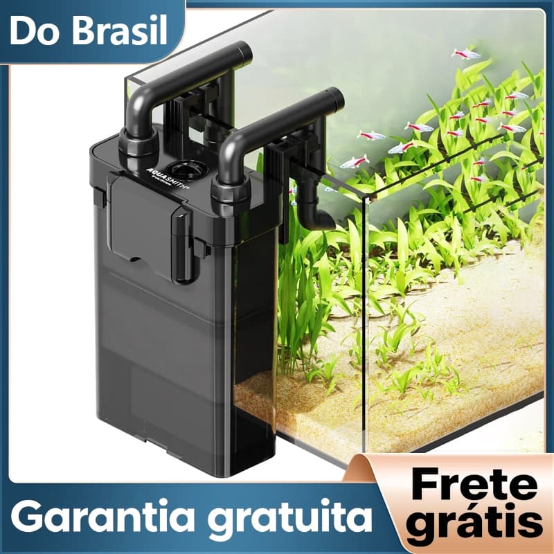 Filtro Externo Hang-on para Aquário Newpet Tipo Cascata 3 em 1 Filtragem Silenciosa