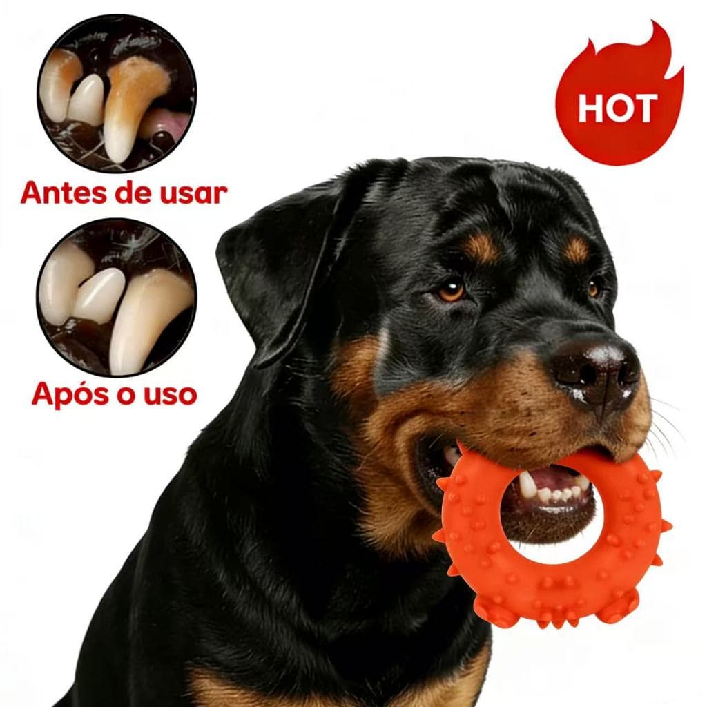 Brinquedo de Mastigar para Grandes Cachorro Limpeza Dental Moagem Resistente Sabor de amendoim