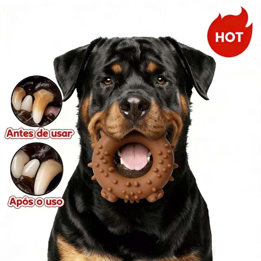 Brinquedo de Mastigar para Grandes Cachorro Limpeza Dental Moagem Resistente Sabor de amendoim