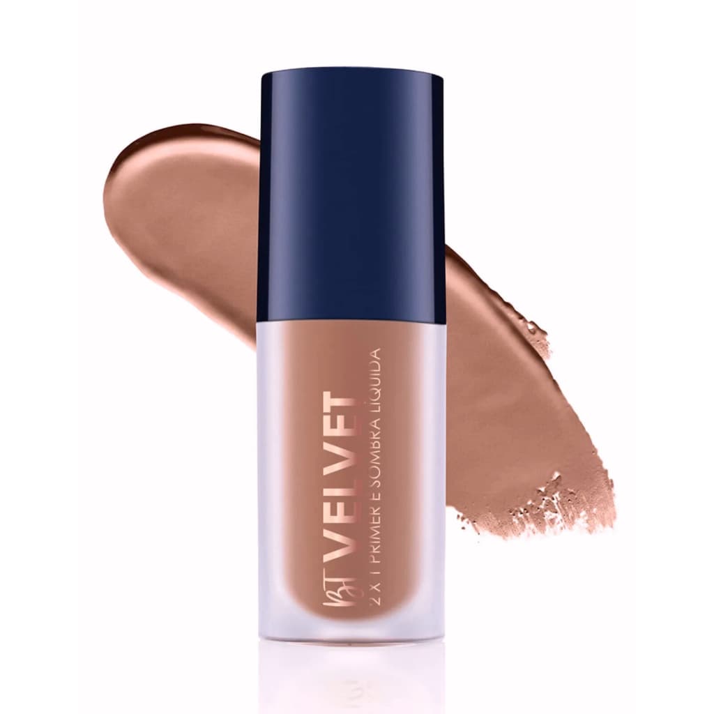 Bruna Tavares BT Velvet 2x1 Sombra Líquida e Primer Multifuncional Cor Cappuccino