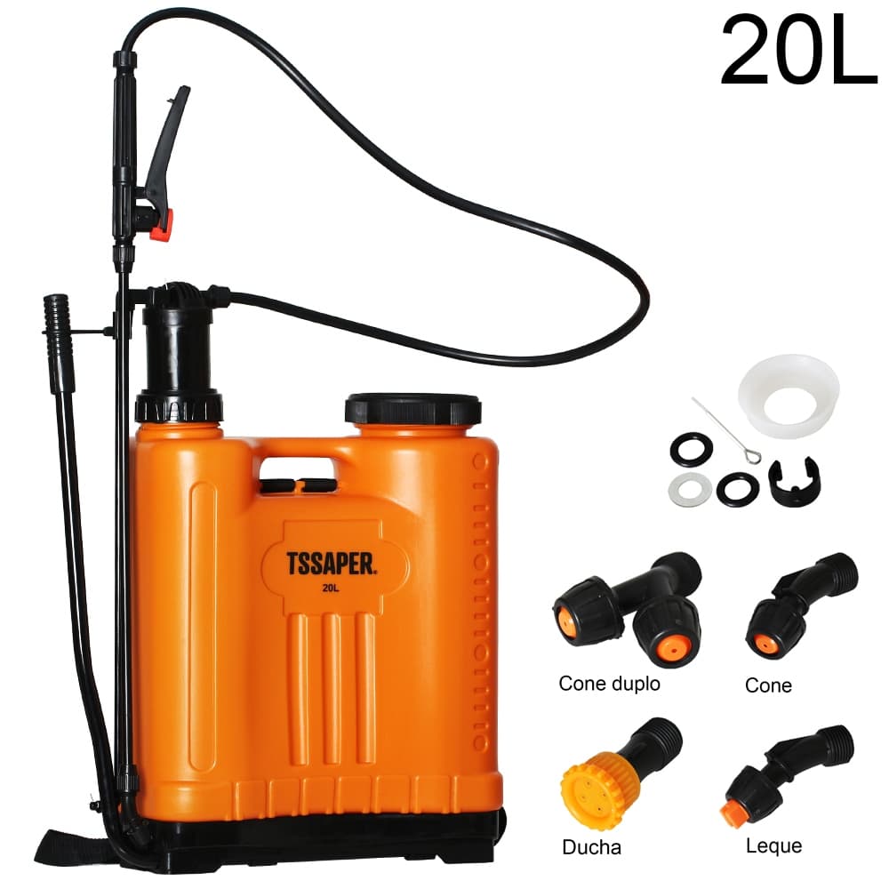 Pulverizador Costal Manual Bomba De Veneno 20 Litros 4 Bicos - Tssaper TLK20C