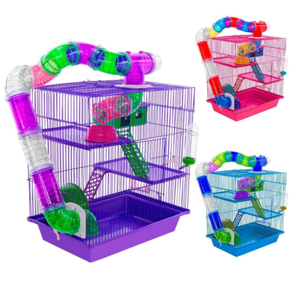 Gaiola Grande para Hamster 3 Andar com Acessórios Completa