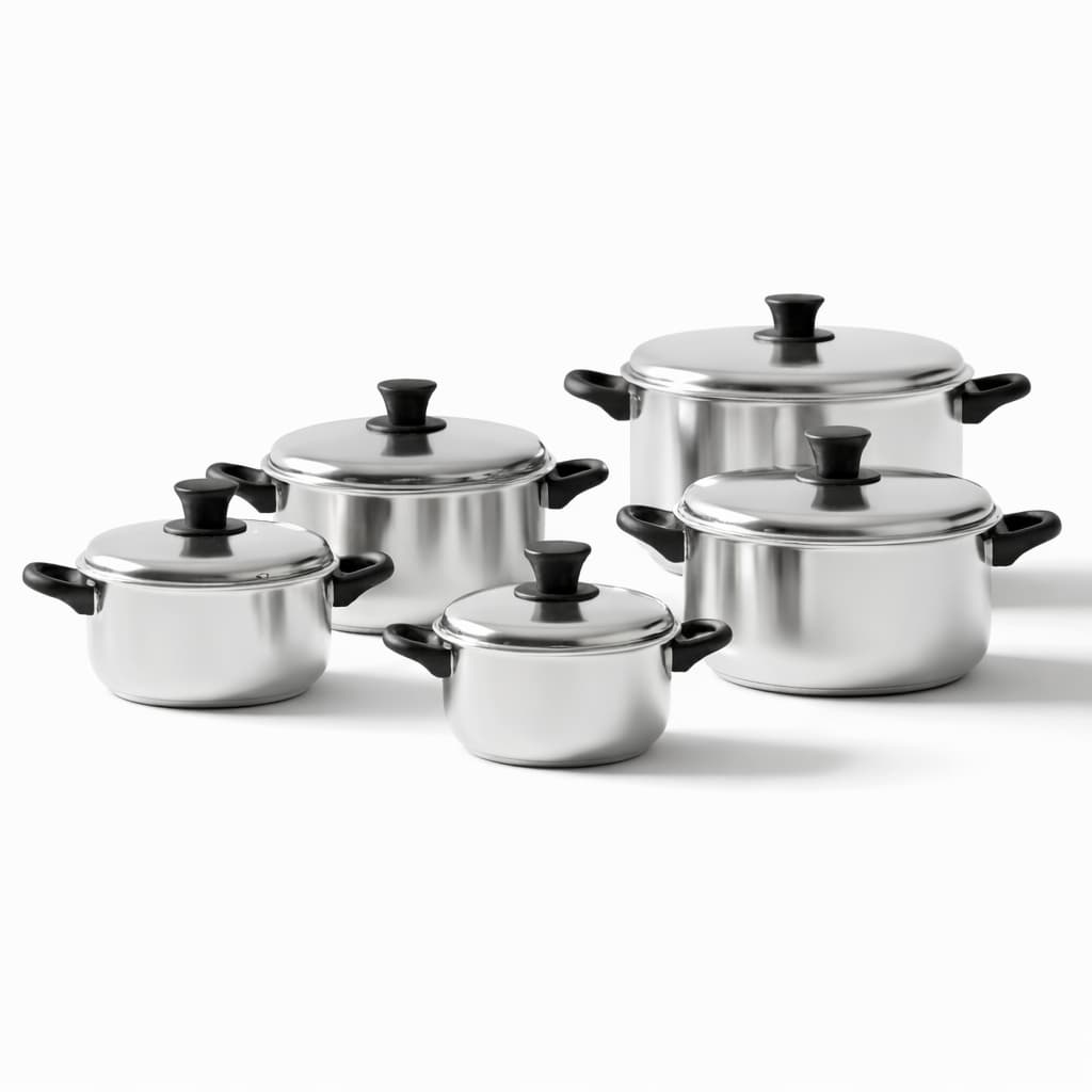 Jogo Panela Caçarola De Aluminio 5 Peça Alta Qualidade Grossa 2mm Promocao