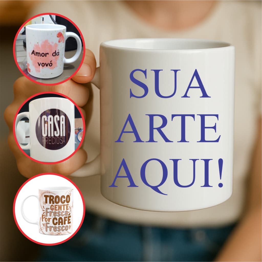 Caneca Personalizada de Porcelana é Aqui!