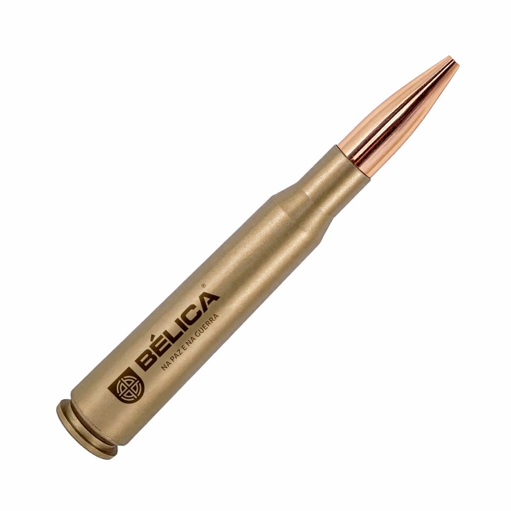 Caneta Bélica Tática Formato Projétil .50 Bmg Tinta Preta | Construída em polímero