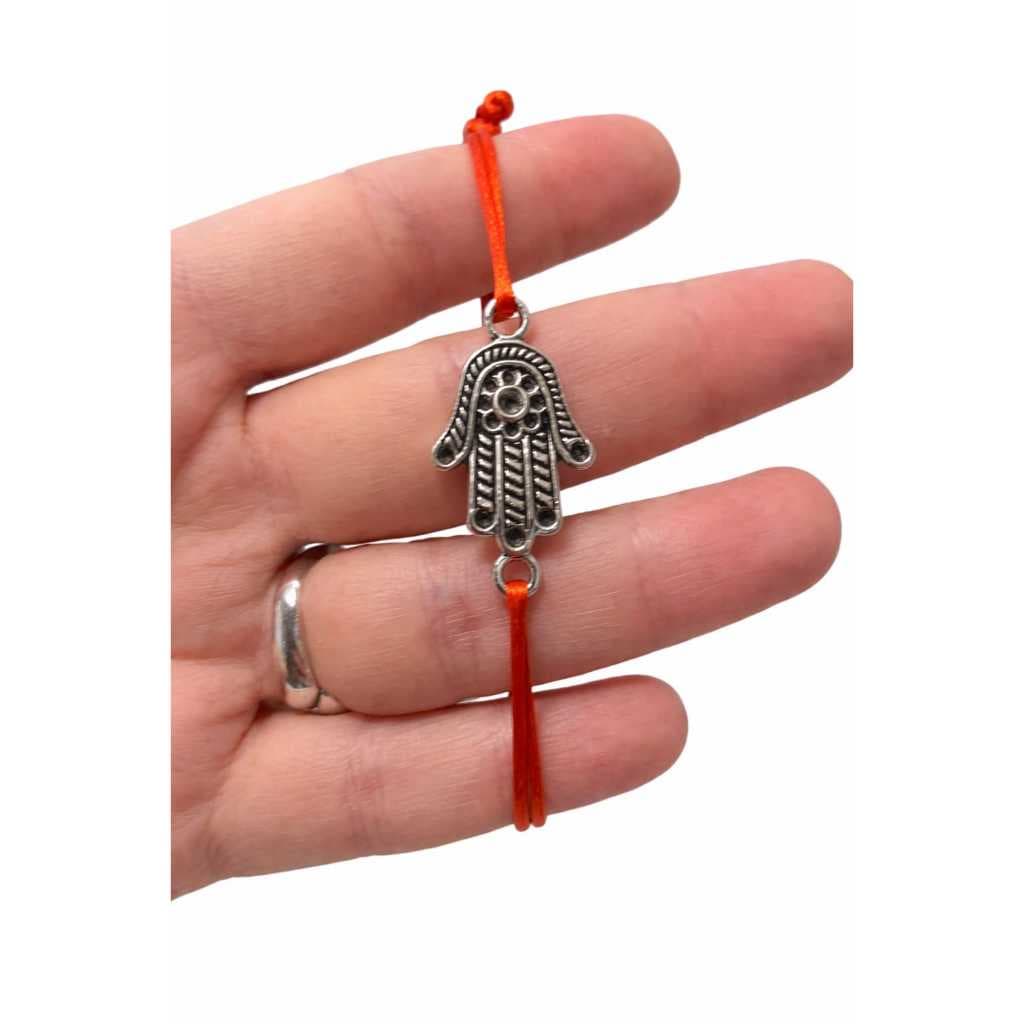 Pulseira Fio Vermelho com Mão de Fátima – Proteção Contra Mau Olhado