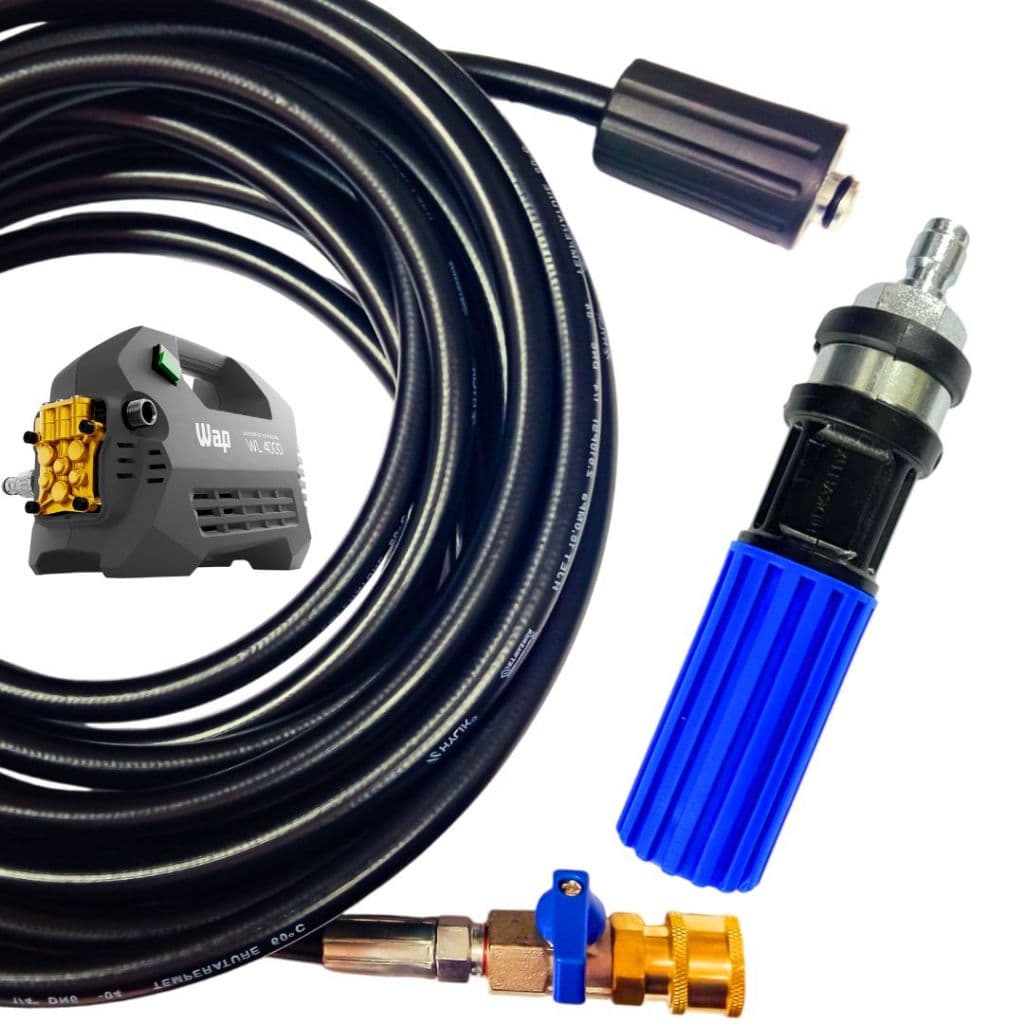 MANGUEIRA TRAMA DE NYLON COM REGISTRO E BICO VARIADOR PARA LAVADORA WAP WL4000