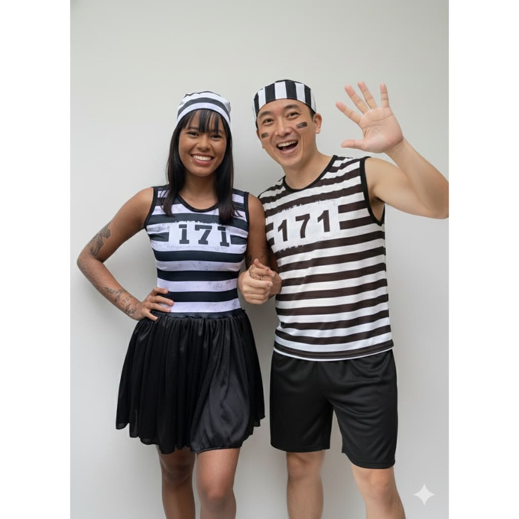 Fantasia Prisioneira- Prisioneiro ou  Casal Amigos Carnaval