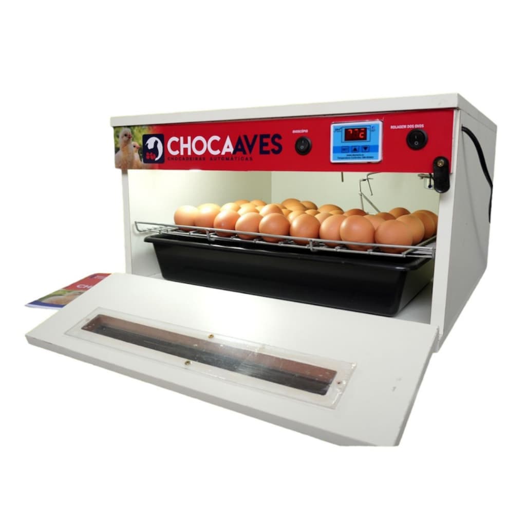 Chocadeira Automática 80 Ovos ChocaAves Com Ovoscópio Digital