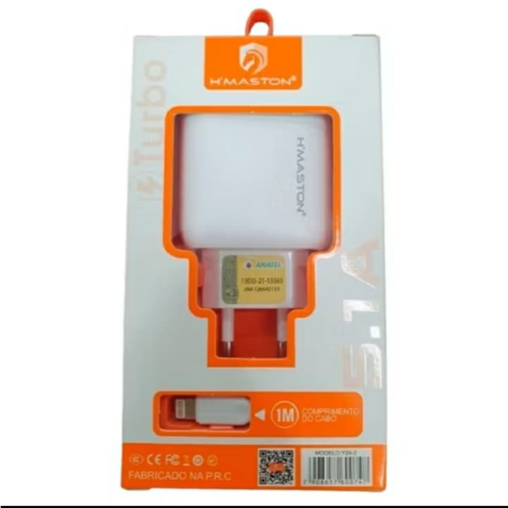carregador de celular 2 usb turbo compativel iphone