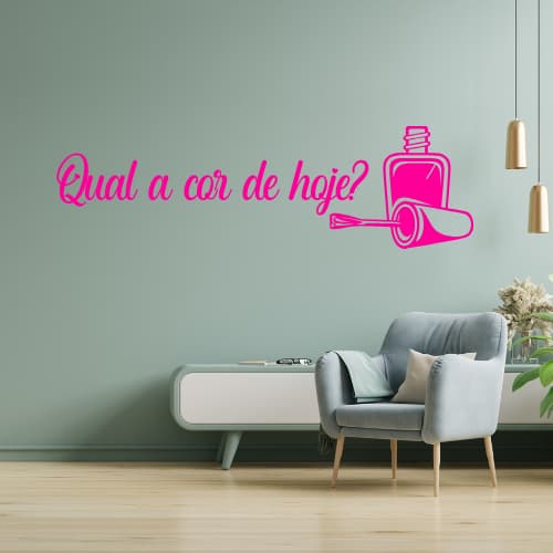 Qual a Cor de Hoje? Decorativo de Parede  – Vinil  Adesivo