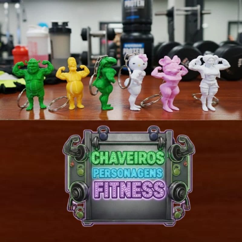 CHAVEIROS PERSONAGENS FITNESS