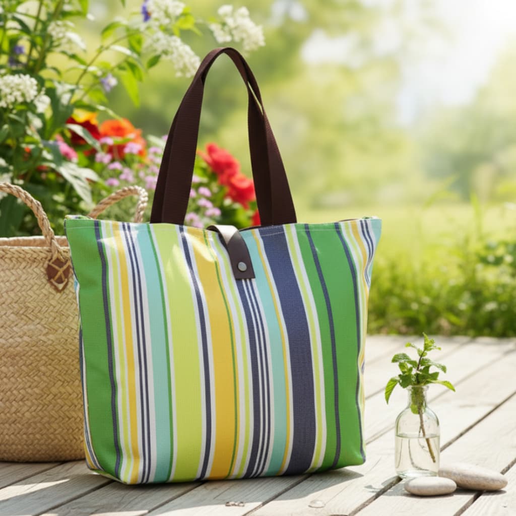 Tote Bag Bolsa de Praia Estampada com Zíper – Floral, Dobrável e Espaçosa