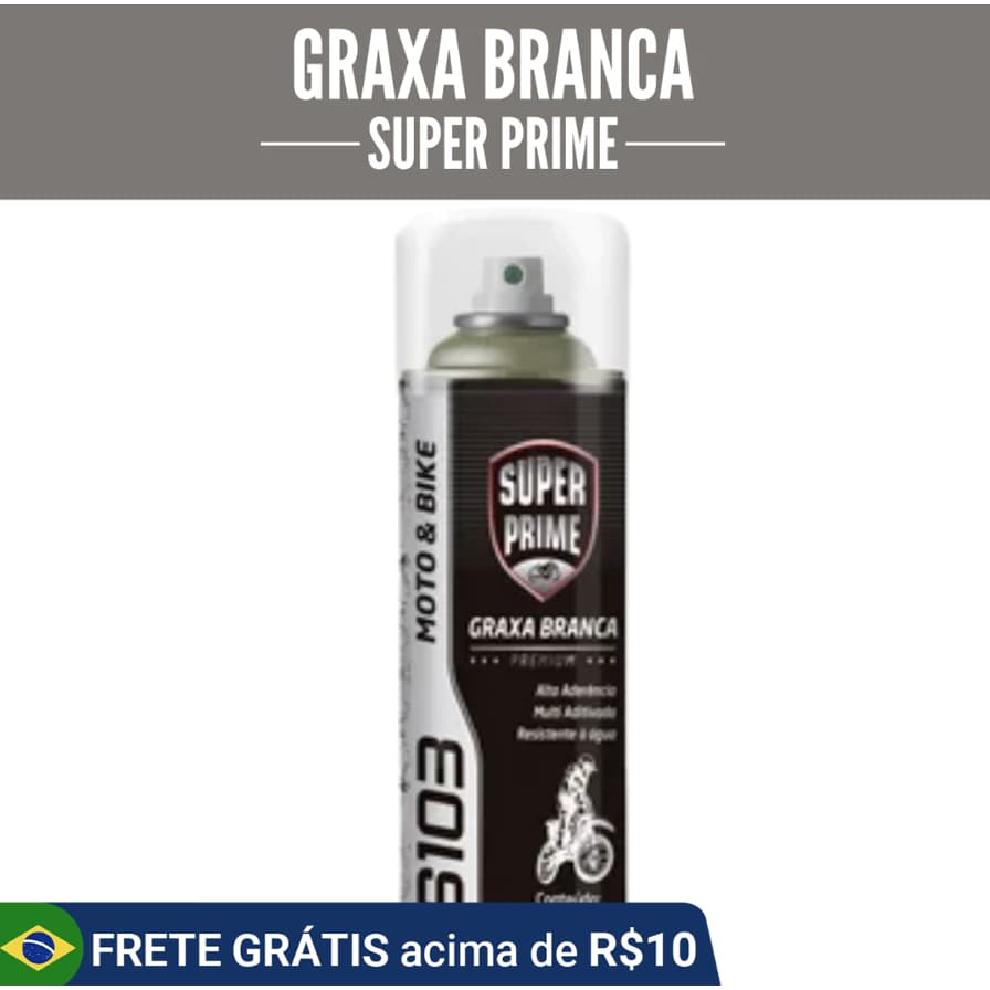 Graxa Branca Premium Alta Aderência- Super Prime 200ML