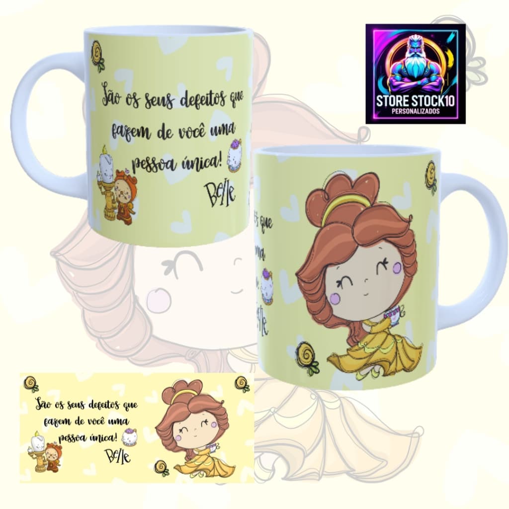 Caneca Personalizada Princesa Motivada Frase São Seus Defeitos Que Fazem Você uma Pessoa Unica Você é Unica