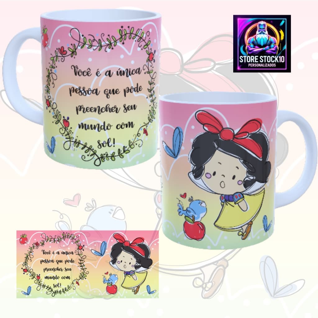 Caneca Personlizada Princesa Motivada Frase Você é a Unica Pessoa Que Pode Seu Mundo Com Sol