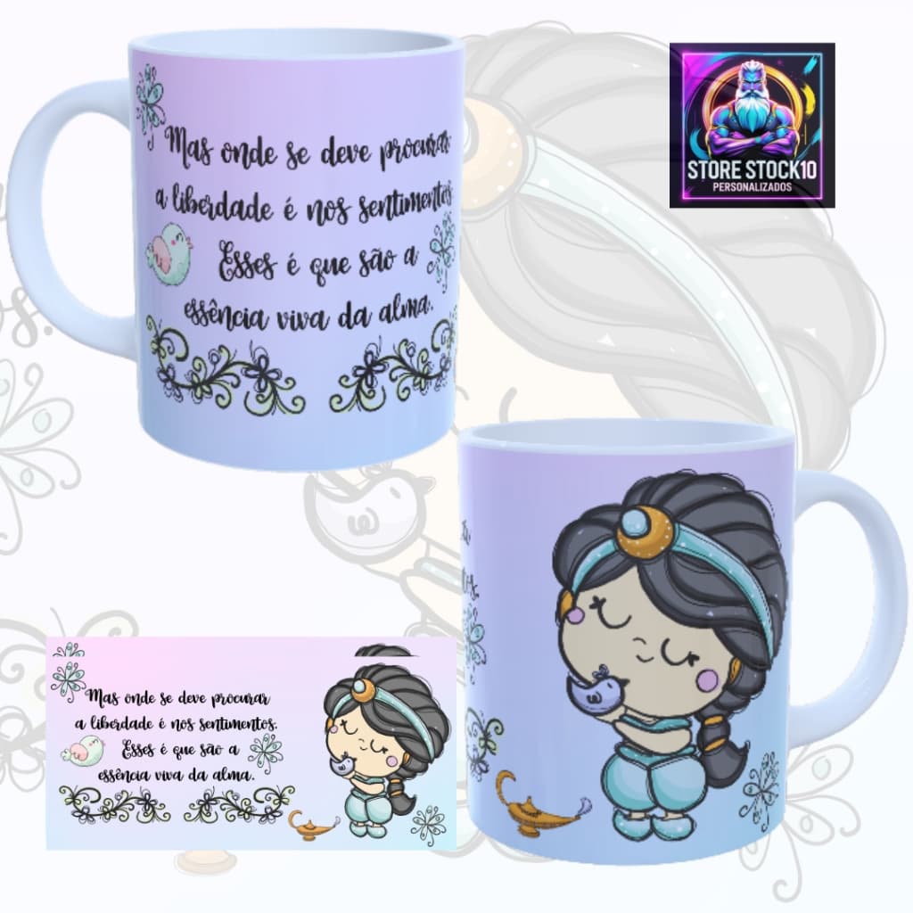 Caneca Personalizada Princesa Motivada Frase Essencia Viva Da Alma