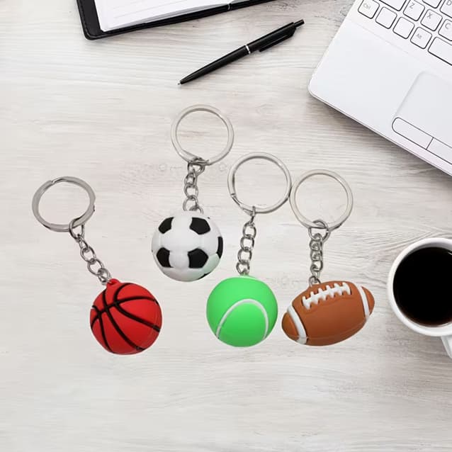 🔑 Chaveiros Esportivos – Mini Bolas