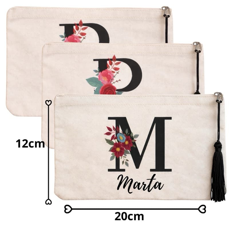 kit com 13 necessaire feminina  personalizada com nome