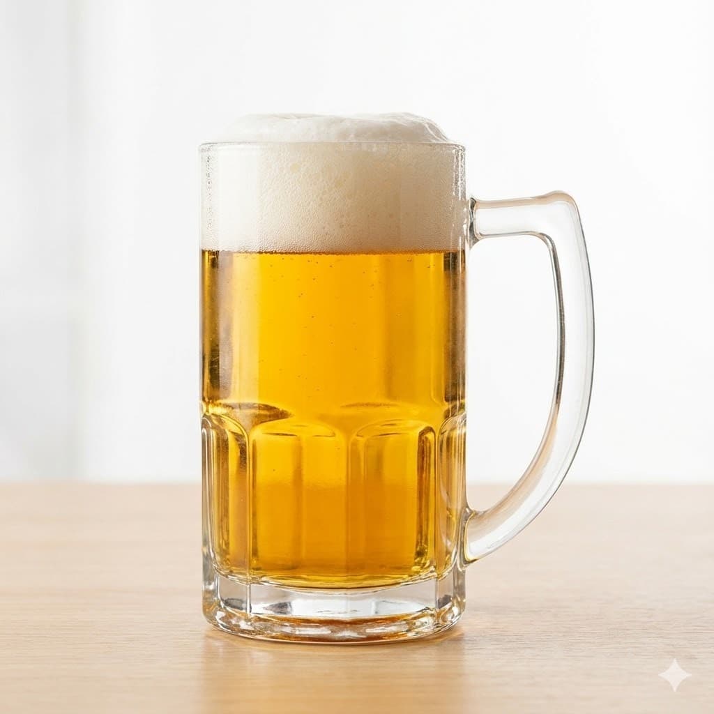 Caneca de Vidro para Cerveja e Chopp 320ml Modelo Tradicional com Alça Bar Festa Churrasco
