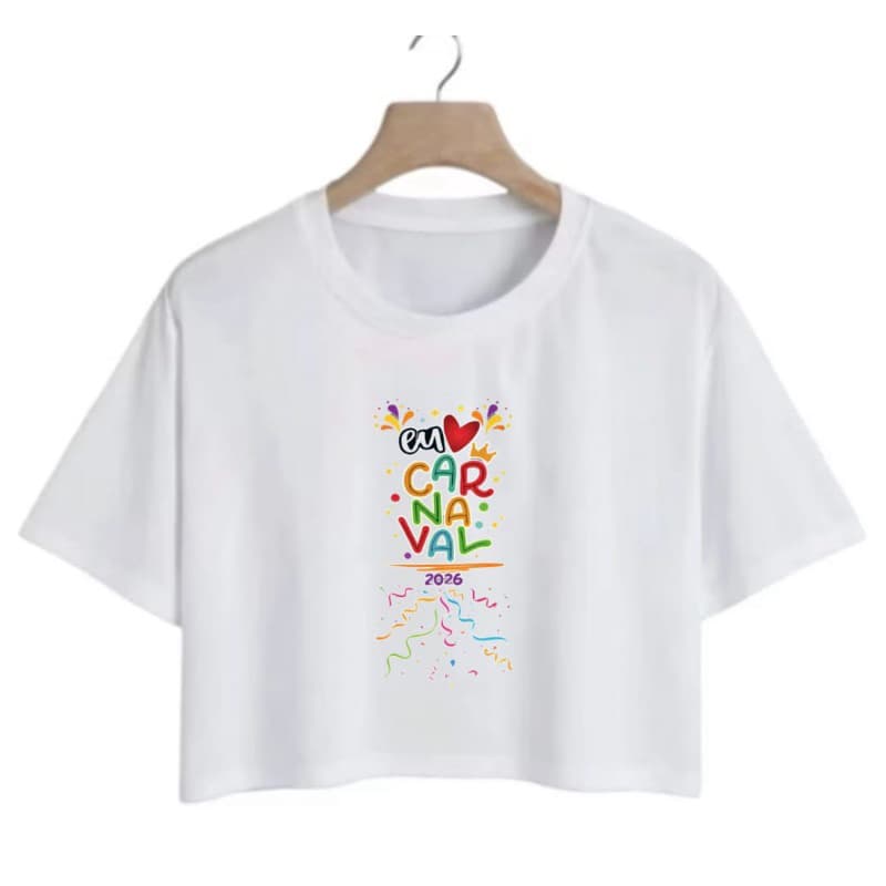 Cropedd Feminino Carnaval Blusinha Fresquinha Algodão