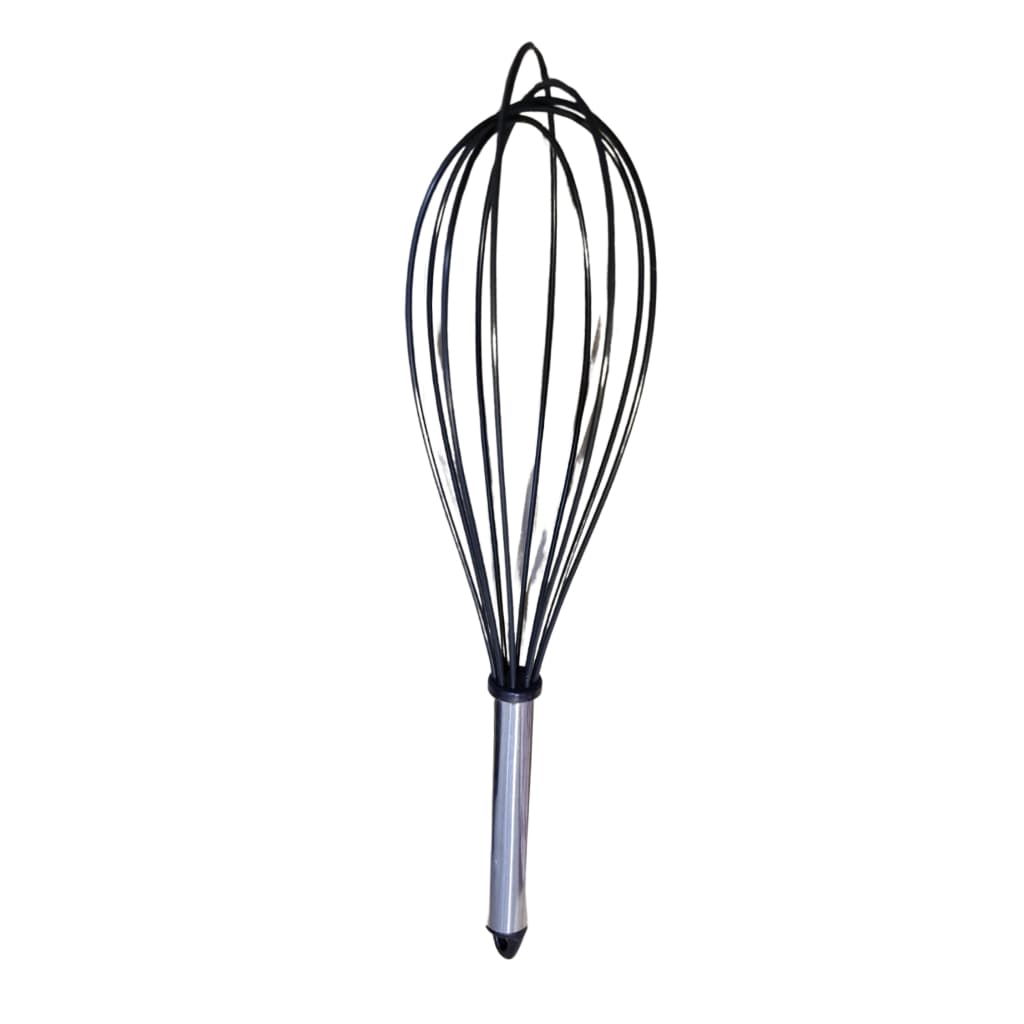 Batedor tipo Fuet de Cozinha Profissional em Silicone e Aço Inoxidável
