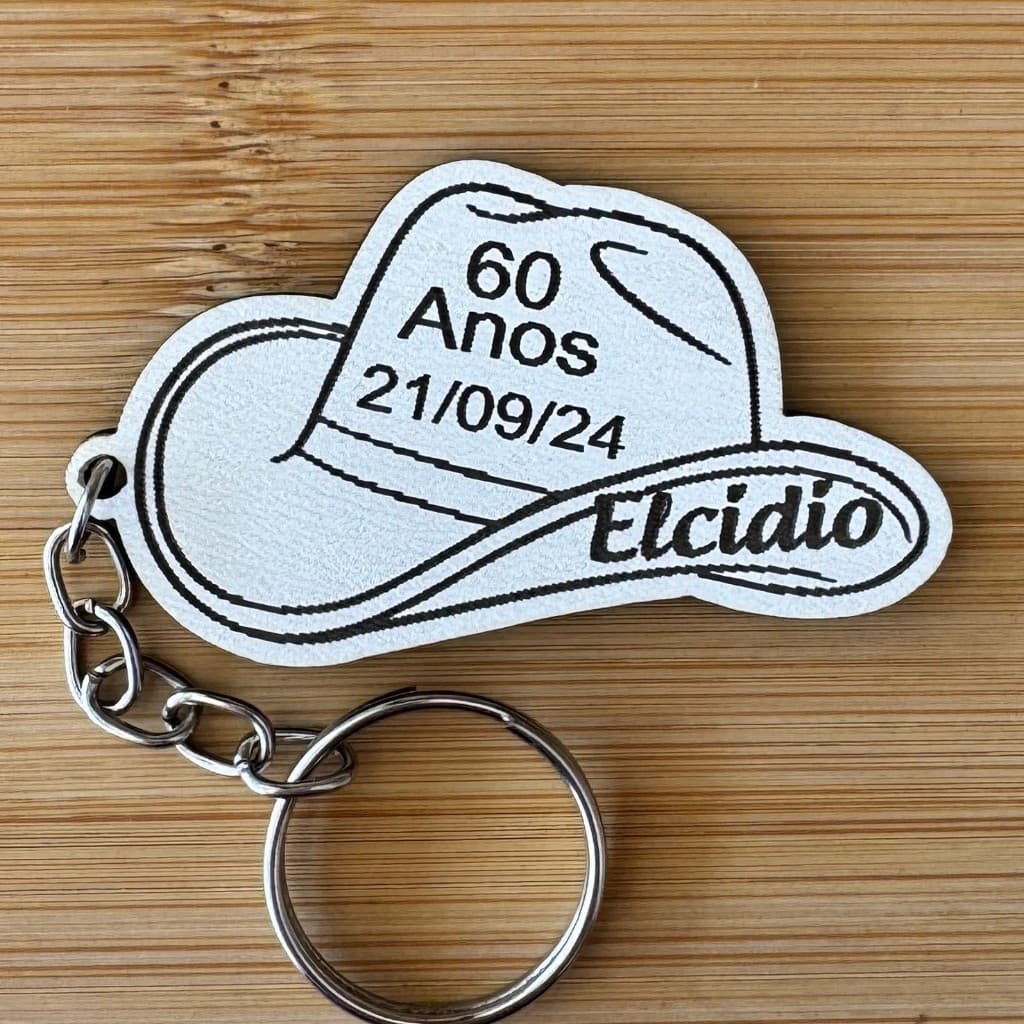 Kit Chaveiros Chapéu Personalizados MDF Aniversário Adulto Festa Temática