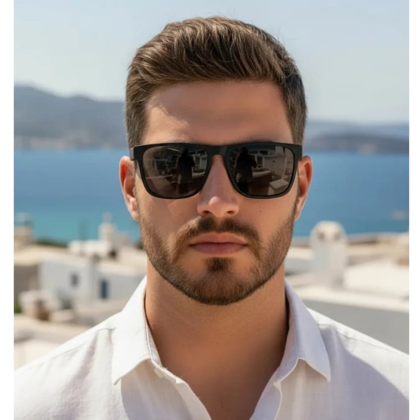Óculos De Sol Masculino Finoti Quadrado Premium Uv400 Original