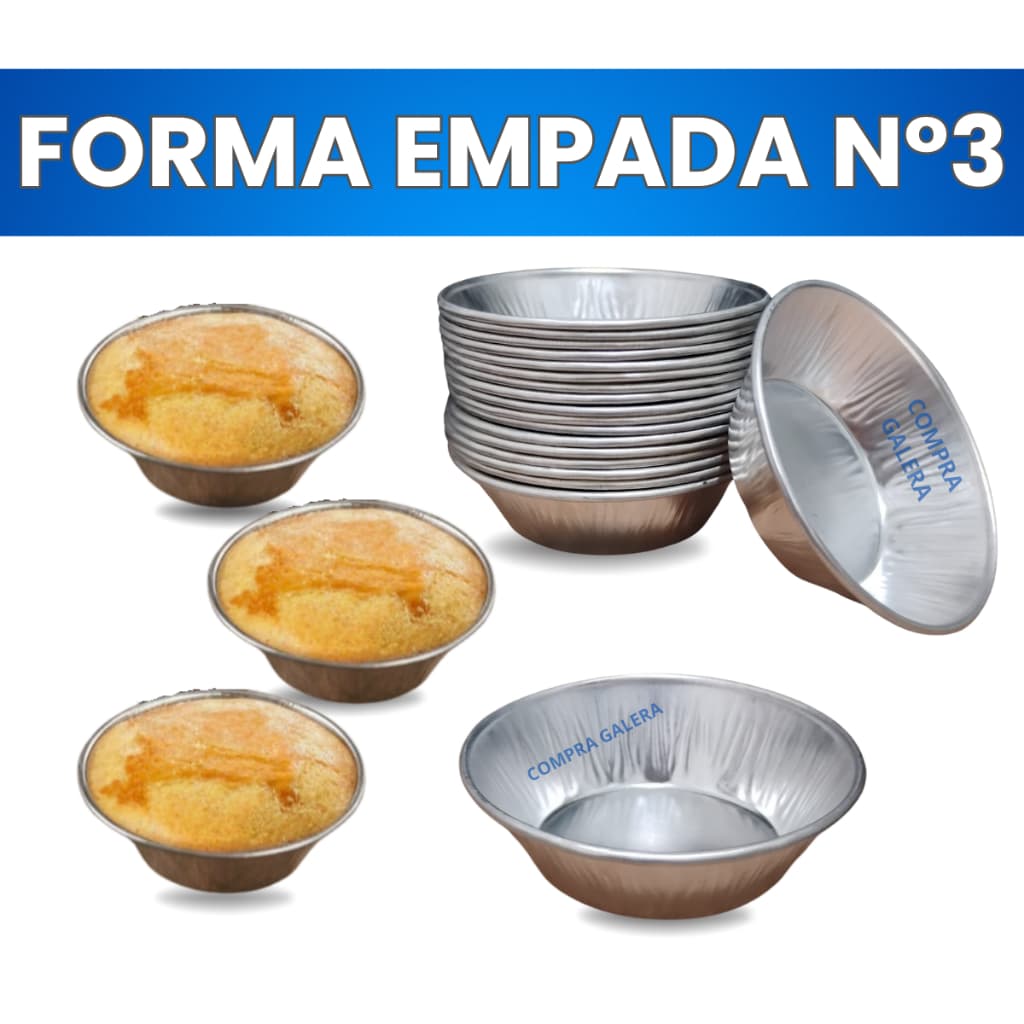 Kit Formas Empada N° 3 Forminha Lisa Empadinha e Mini Salgados