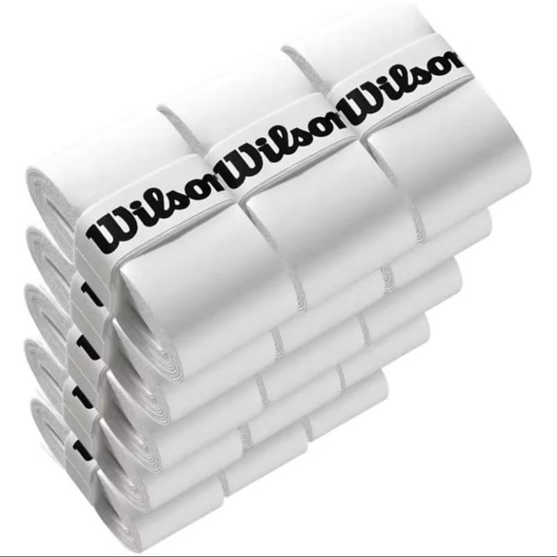 Kit 3 Un Overgrip Wilson Raquete  Beach Tennis Padel tenis pickleball Cor Branco Grip Liso sem furação Envio Imediato