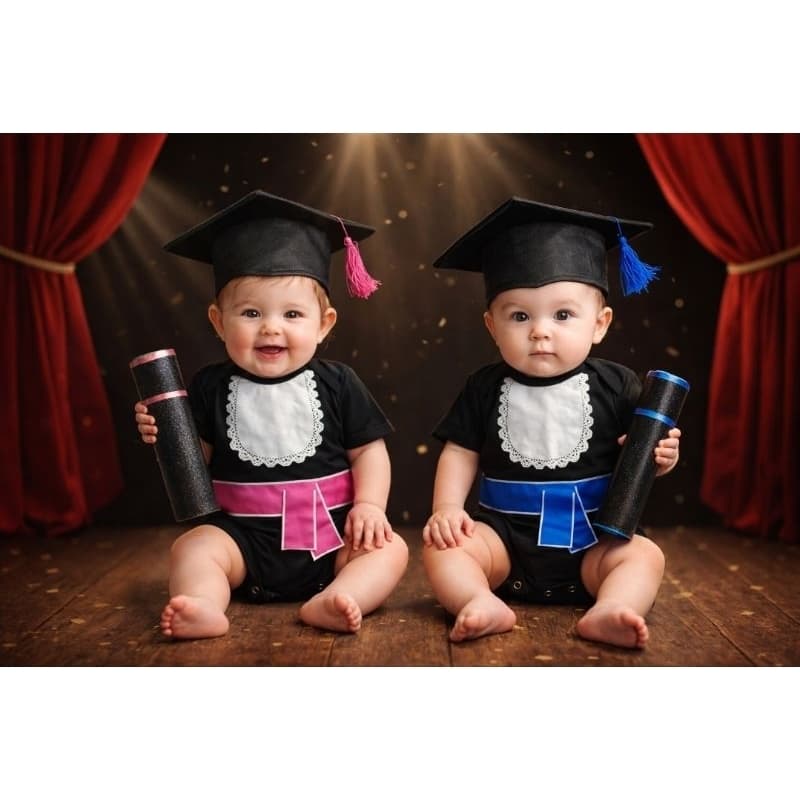 Body Temático Bebe Formatura 12 Meses Mesversario Bory Bori Bory Bodi Fantasia Bebe Formatura Finalizar 12 meses