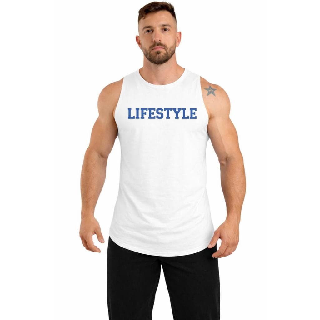 Regata Masculina Algodão Academia LIFESTYLE Fitness Treino Confortável