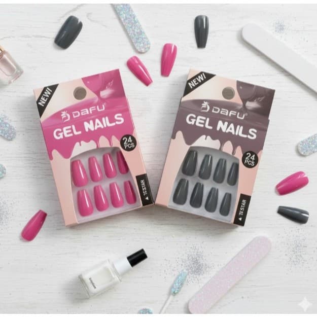 DAFU Unhas em Gel – Unhas Postiças com Acabamento Profissional em Gel