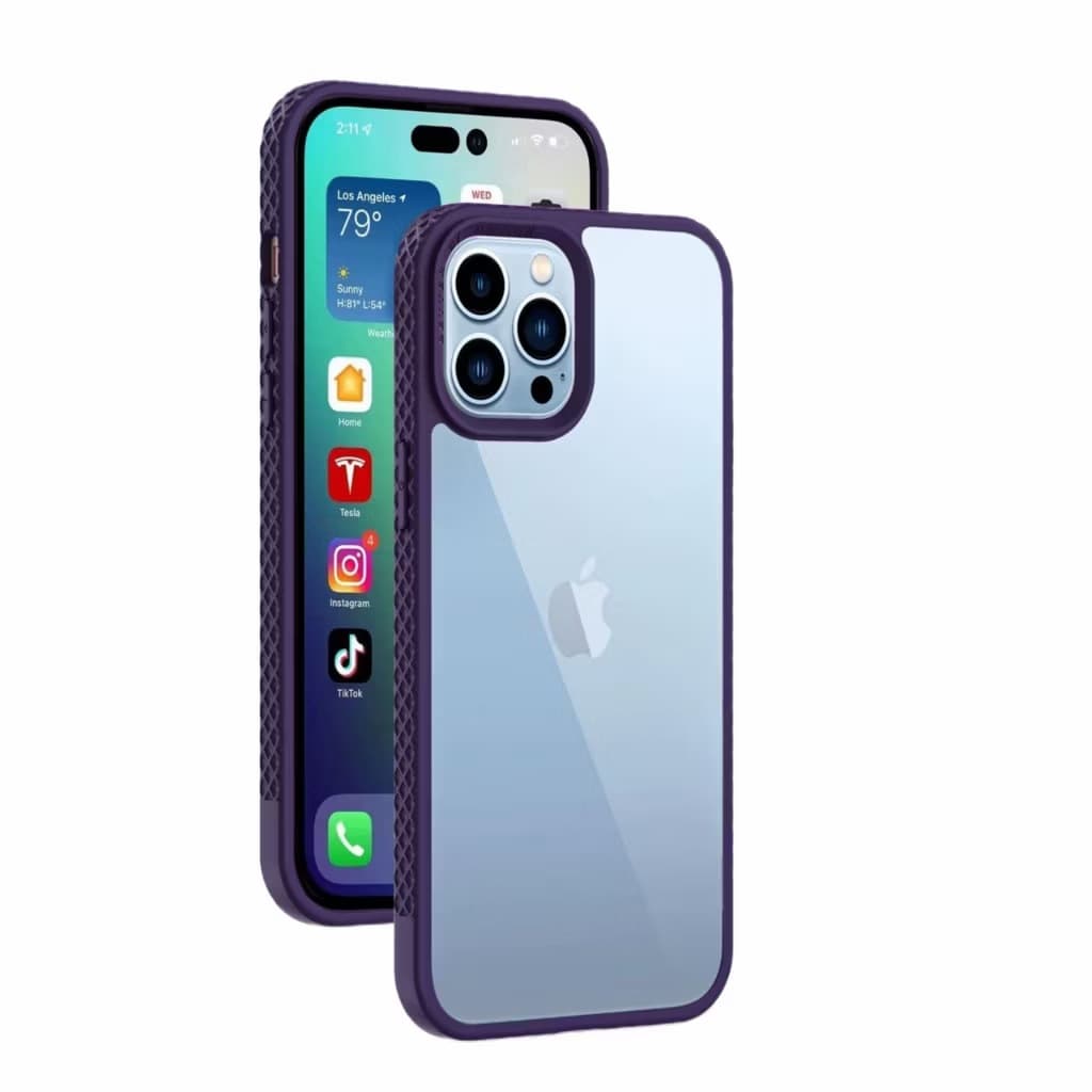 Capa Silk Roxa  Antiderrapante Antiqueda para iPhones 7G ate 16Pro max