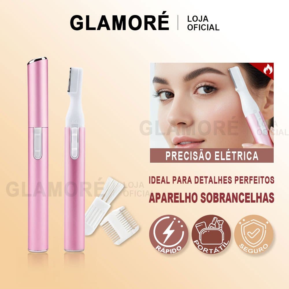 Aparador Elétrico de Sobrancelha Portátil | Depilador Facial para Pelos Finos