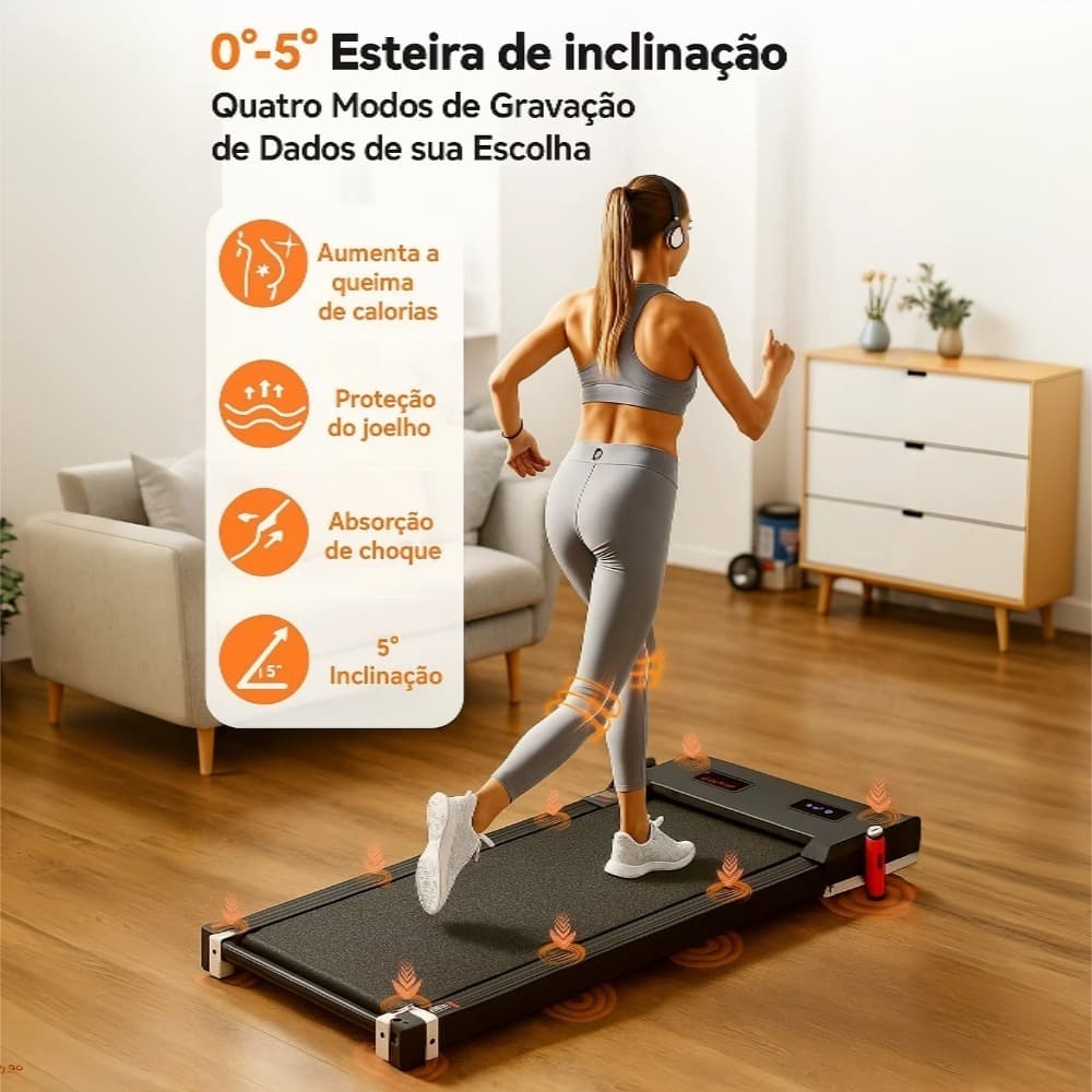 Esteira Ergométrica Elétrica Dobrável para Caminhada em Casa – até 150kg