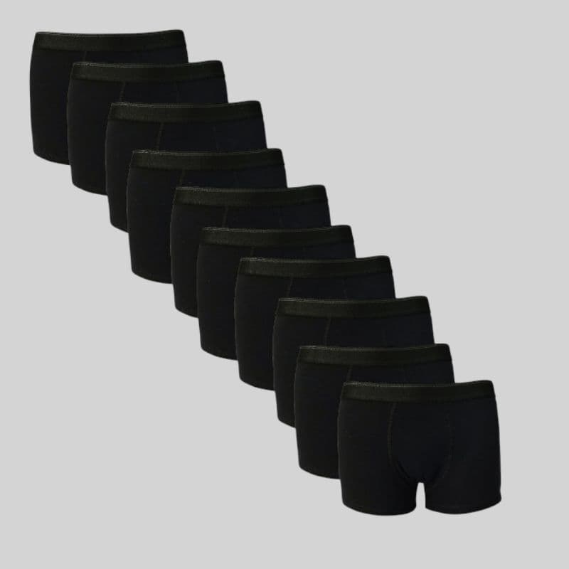 Kit de Cuecas BOXERS lisa basica SOMENTE NA COR PRETO