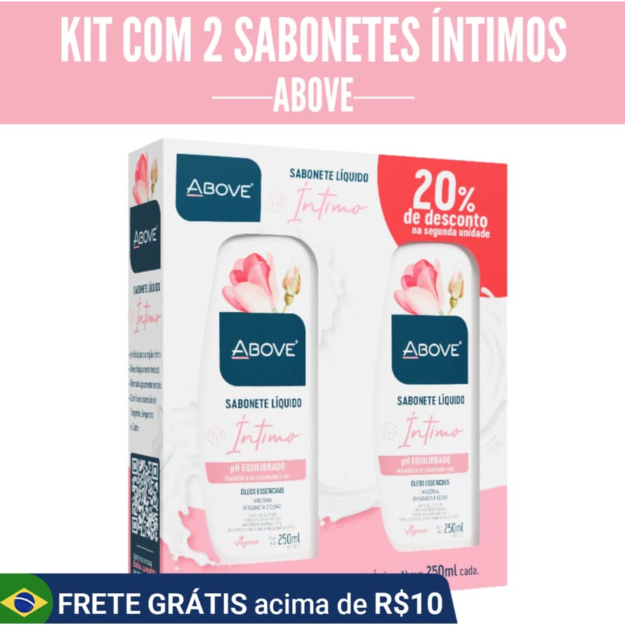 KIT Com 2 Sabonetes Íntimos Above 200ml Cada Feminino