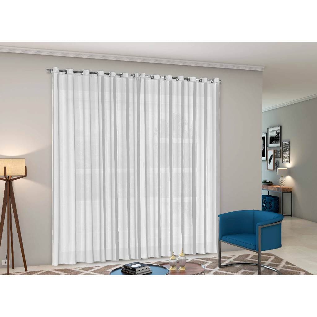 Cortina Voil  Priori Sala  e Quarto 3.00x2.50 com Ilhós