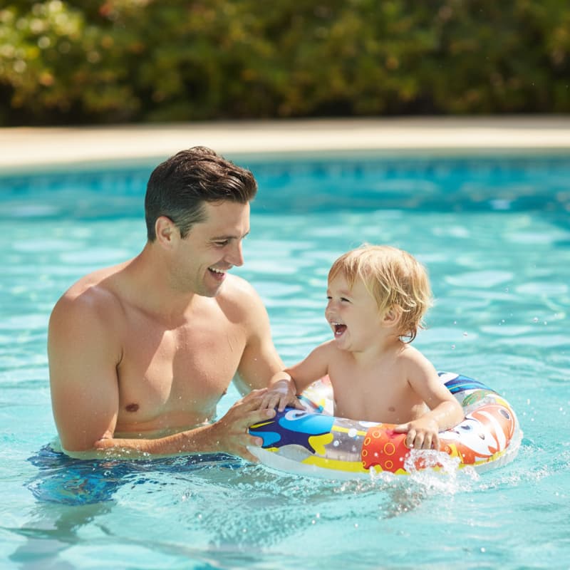 Boia de Cintura Redonda Infantil 50cm para Piscina e Praia Ideal para Verão em Sítio Chácara Clube Segura e Divertida