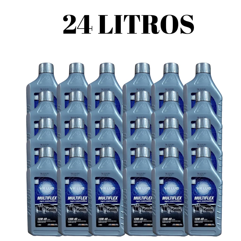 Kit troca Oleo 15w40 Vr Lub Semissintetico Sl 4 6 12 18 24 Litros Frascos 1l Atacado Carro Flex Gnv