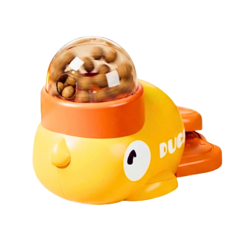 Brinquedo Interativo Pato Comedouro Lento para Cães e Gatos Divertido Anti-Estresse