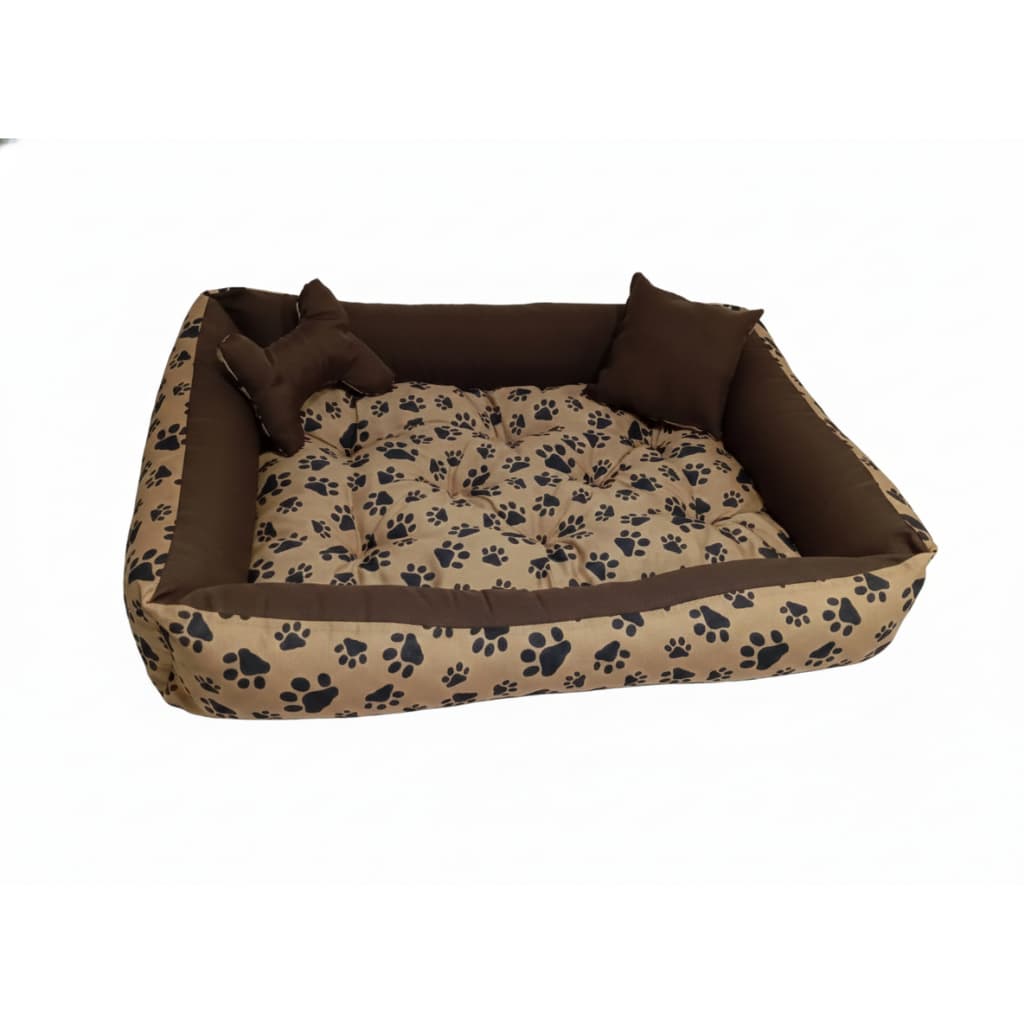 Cama pet para cachorro 70x50cm, resistente e confortavél com brinquedos que são ossinho e almofadinha