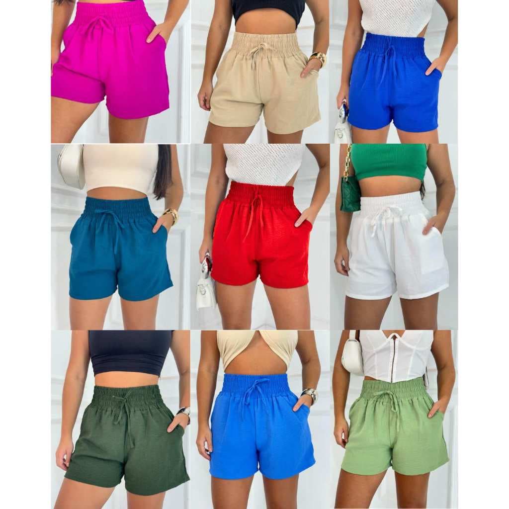 Short Curto Moda Feminina Basico Duna Premium