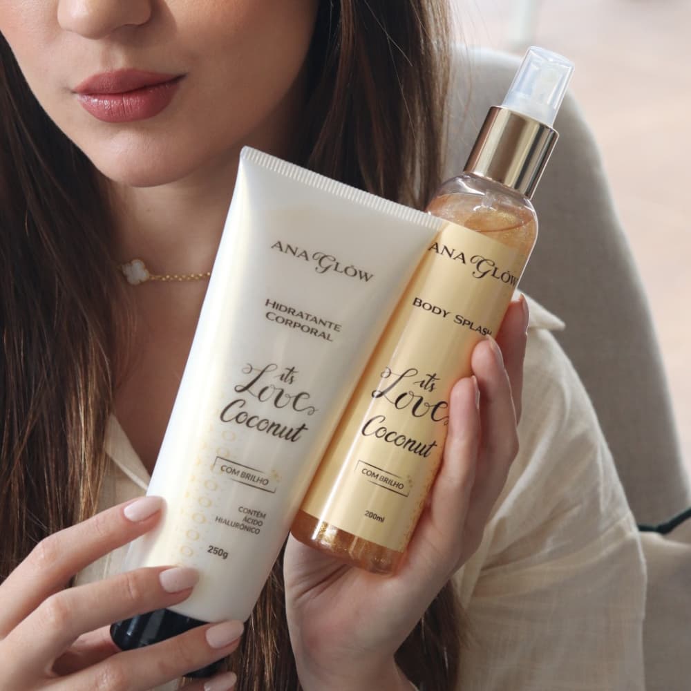 Kit Love Coconut Ana Glow - Hidratante e Body Splash