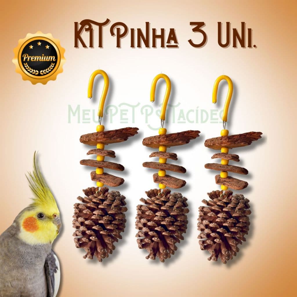 Kit Mordedor Pinha Agapornis/Calopsita/Periquitos