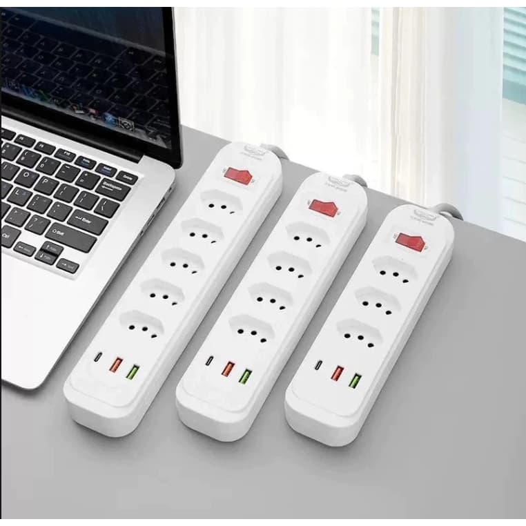 Filtro de Linha / Extensão Elétrica com USB E Tipy-C – Bivolt Com Interruptor ON/OFF